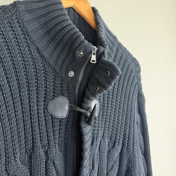 Express Toggle Front Cable Knit Black Cardigan Sweater XL - Winter, Cozy, Casual - Picture 5 of 13